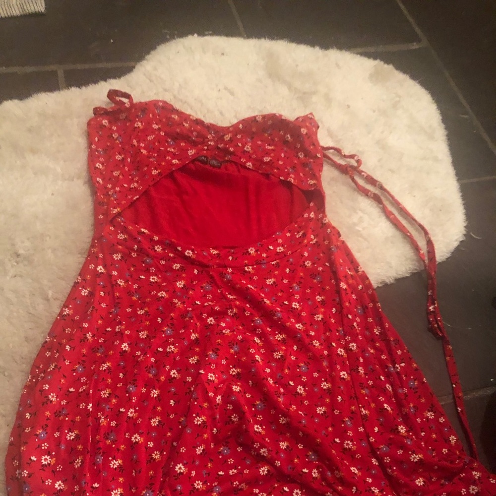 Nasty gal red cropped dress